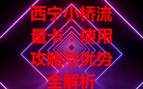 西宁小桥流量卡：使用攻略与优势全解析