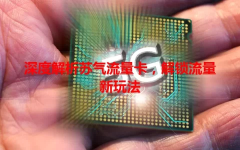 深度解析苏气流量卡，解锁流量新玩法