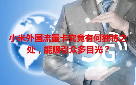 小米外国流量卡究竟有何独特之处，能吸引众多目光？