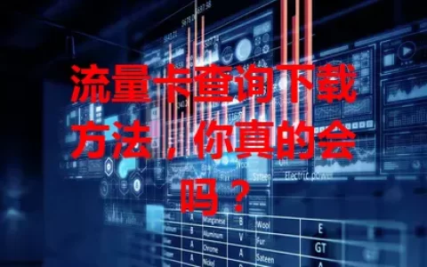 流量卡查询下载方法，你真的会吗？