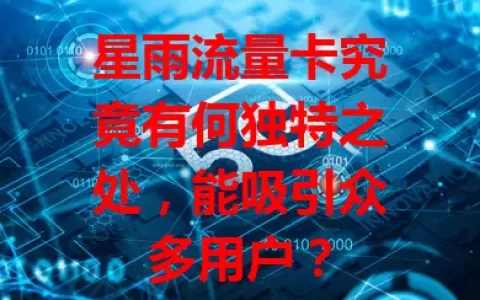 星雨流量卡究竟有何独特之处，能吸引众多用户？