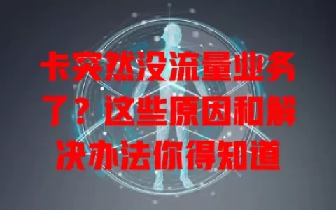 卡突然没流量业务了？这些原因和解决办法你得知道