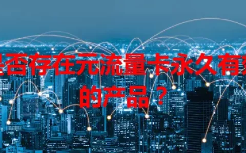 是否存在元流量卡永久有效的产品？