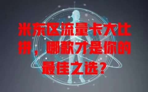 米东区流量卡大比拼，哪款才是你的最佳之选？