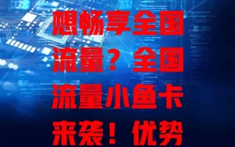 想畅享全国流量？全国流量小鱼卡来袭！优势多，套餐全，使用便捷，网络稳，让你流量自由，网络生活更精彩