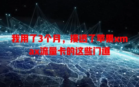 我用了3个月，摸透了苹果xmax流量卡的这些门道
