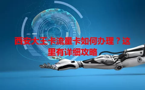 西安大王卡流量卡如何办理？这里有详细攻略