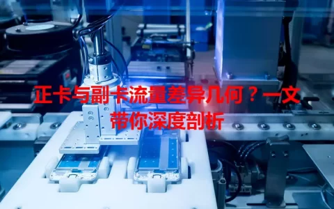 正卡与副卡流量差异几何？一文带你深度剖析