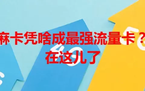 移动芝麻卡凭啥成最强流量卡？秘密都在这儿了