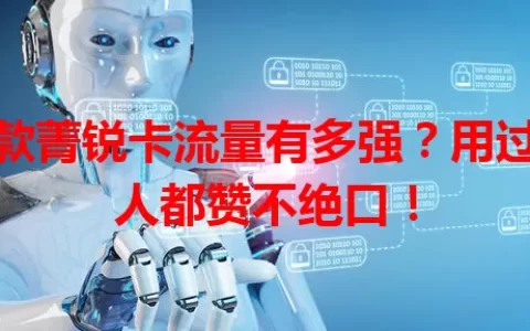 这款菁锐卡流量有多强？用过的人都赞不绝口！