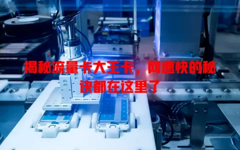 揭秘流量卡大王卡，网速快的秘诀都在这里了