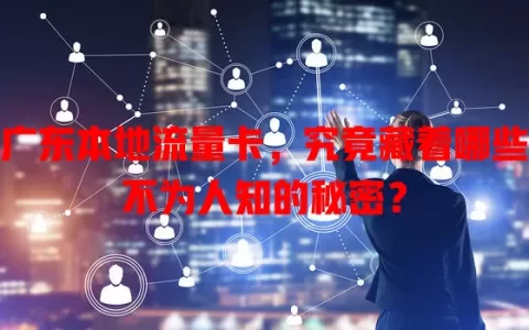 广东本地流量卡，究竟藏着哪些不为人知的秘密？