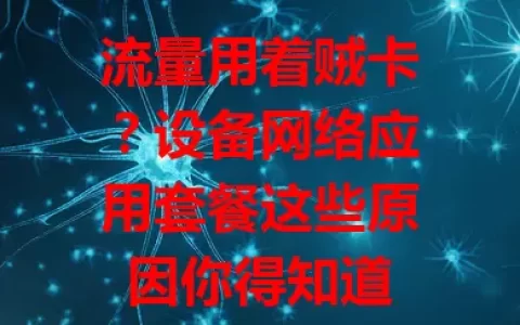 流量用着贼卡？设备网络应用套餐这些原因你得知道