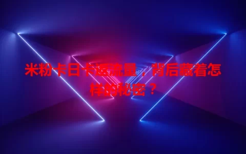 米粉卡日卡返流量，背后藏着怎样的秘密？