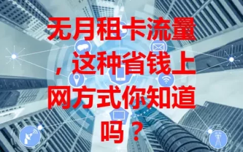 无月租卡流量，这种省钱上网方式你知道吗？