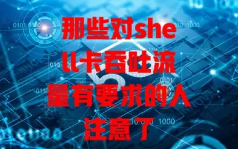 那些对shell卡吞吐流量有要求的人注意了
