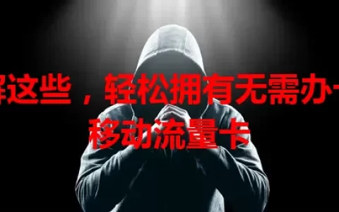 了解这些，轻松拥有无需办卡的移动流量卡