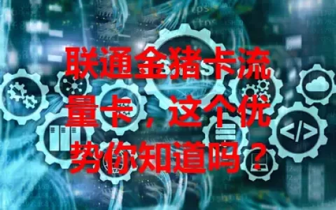 联通金猪卡流量卡，这个优势你知道吗？