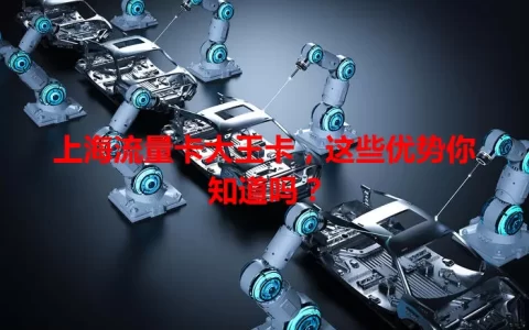 上海流量卡大王卡，这些优势你知道吗？