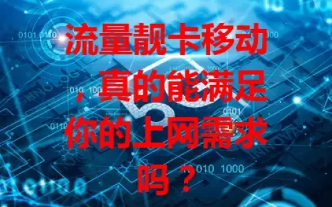 流量靓卡移动，真的能满足你的上网需求吗？