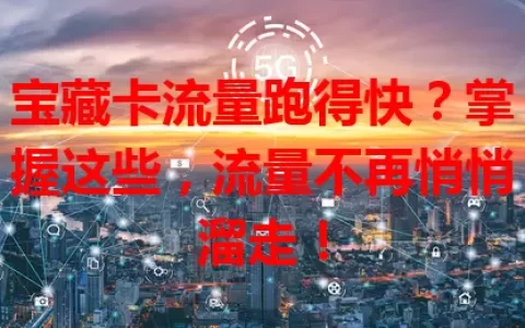 宝藏卡流量跑得快？掌握这些，流量不再悄悄溜走！