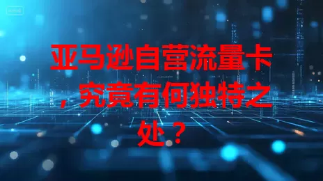 亚马逊自营流量卡,究竟有何独特之处?