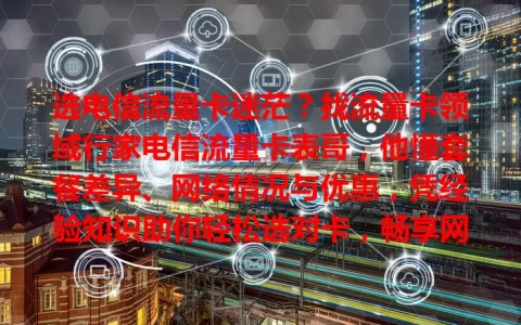 选电信流量卡迷茫？找流量卡领域行家电信流量卡表哥，他懂套餐差异、网络情况与优惠，凭经验知识助你轻松选对卡，畅享网络生活