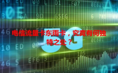电信流量卡东雨卡，究竟有何独特之处？
