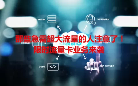 那些急需超大流量的人注意了！限时流量卡业务来袭