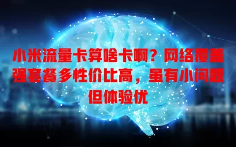 小米流量卡算啥卡啊？网络覆盖强套餐多性价比高，虽有小问题但体验优