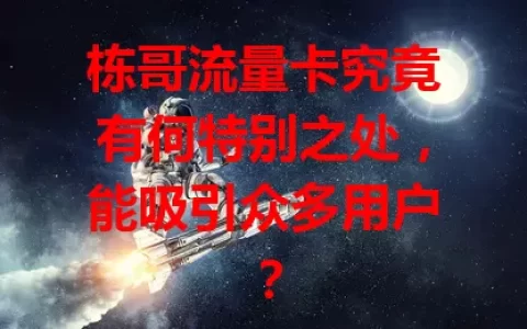 栋哥流量卡究竟有何特别之处，能吸引众多用户？