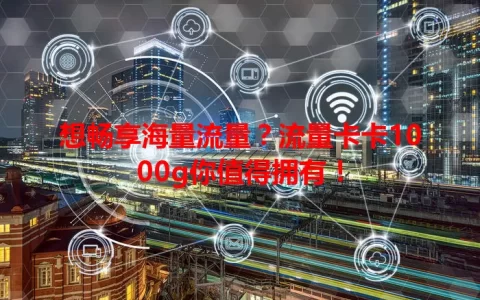 想畅享海量流量？流量卡卡1000g你值得拥有！