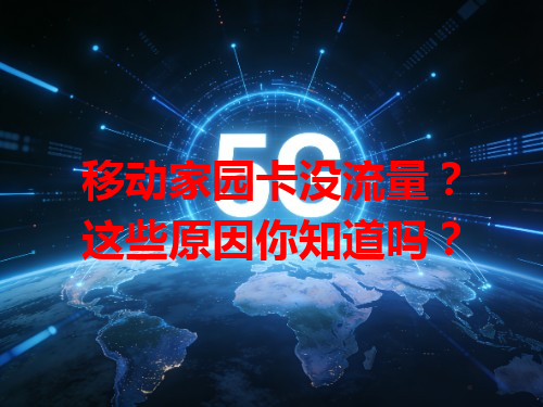 移动家园卡没流量？这些原因你知道吗？