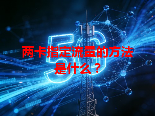 两卡指定流量的方法是什么？