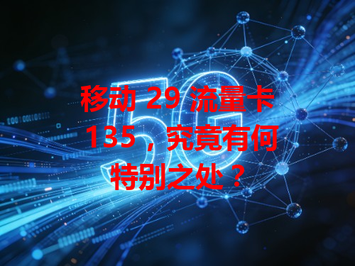 移动 29 流量卡 135，究竟有何特别之处？