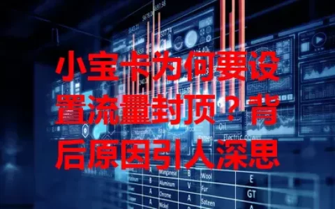 小宝卡为何要设置流量封顶？背后原因引人深思