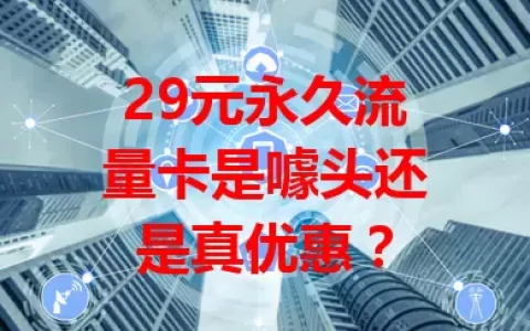 29元永久流量卡是噱头还是真优惠？