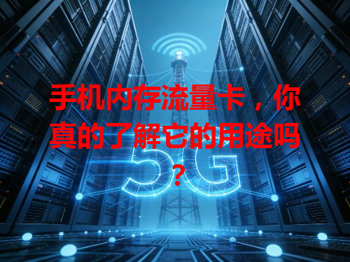 手机内存流量卡，你真的了解它的用途吗？