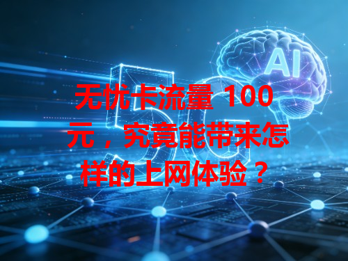 无忧卡流量 100 元，究竟能带来怎样的上网体验？