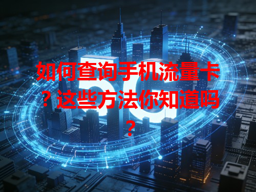 如何查询手机流量卡？这些方法你知道吗？