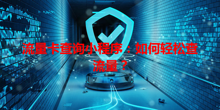 流量卡查询小程序：如何轻松查流量？