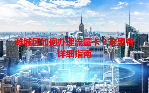 潍城区如何办理流量卡？这里有详细指南
