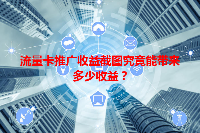 流量卡推广收益截图究竟能带来多少收益？