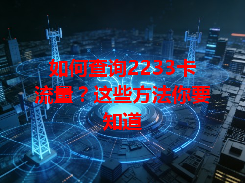 如何查询2233卡流量？这些方法你要知道