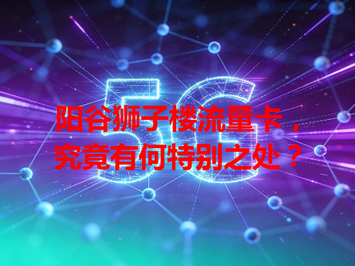 阳谷狮子楼流量卡，究竟有何特别之处？