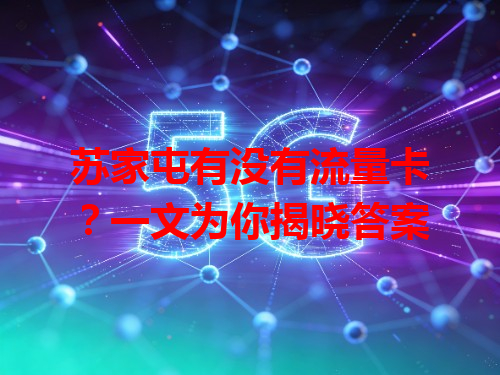 苏家屯有没有流量卡？一文为你揭晓答案