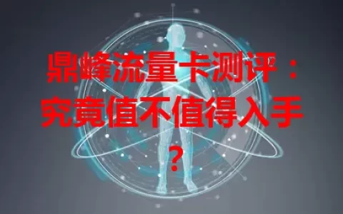鼎峰流量卡测评：究竟值不值得入手？
