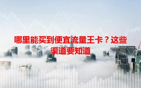 哪里能买到便宜流量王卡？这些渠道要知道