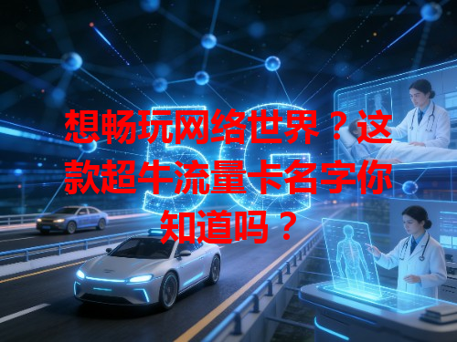想畅玩网络世界？这款超牛流量卡名字你知道吗？