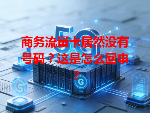 商务流量卡居然没有号码？这是怎么回事？